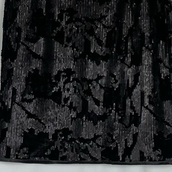 Romeo & Juliet Couture Black Velvet Sequined Y2K  WhimsiGoth Skirt NWOT Size M - Picture 3 of 11